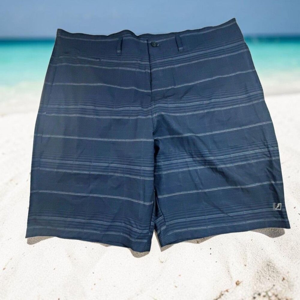 Amplify Board Shorts Mens XXL Blue Plaid Polyester Spandex Summer Outdoor Casual